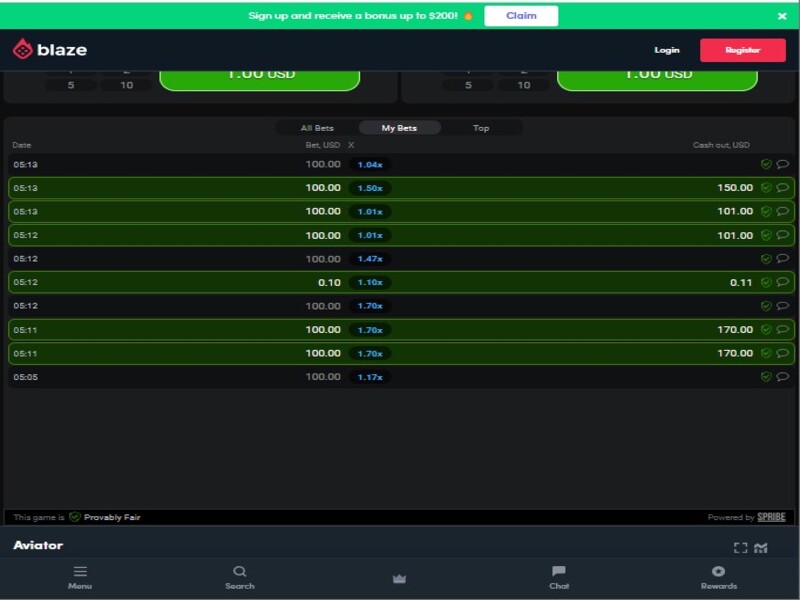 Algunos juegos similares a Aviator en Blaze=