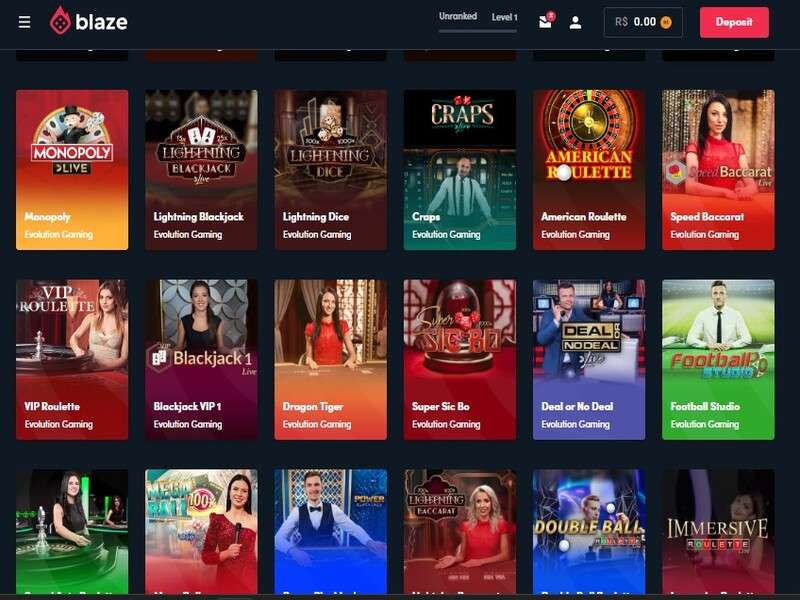 Al entrar a Blaze casino puedes participar en juegos de impacto